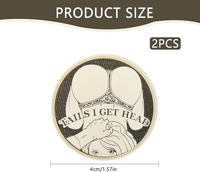 2pcs Acrylic Heads Tails Coin,Couple Challenge Token,Adult Funny Lucky Token for Date Night Ideas,Birthday & Couples Fun,Valentine's Day