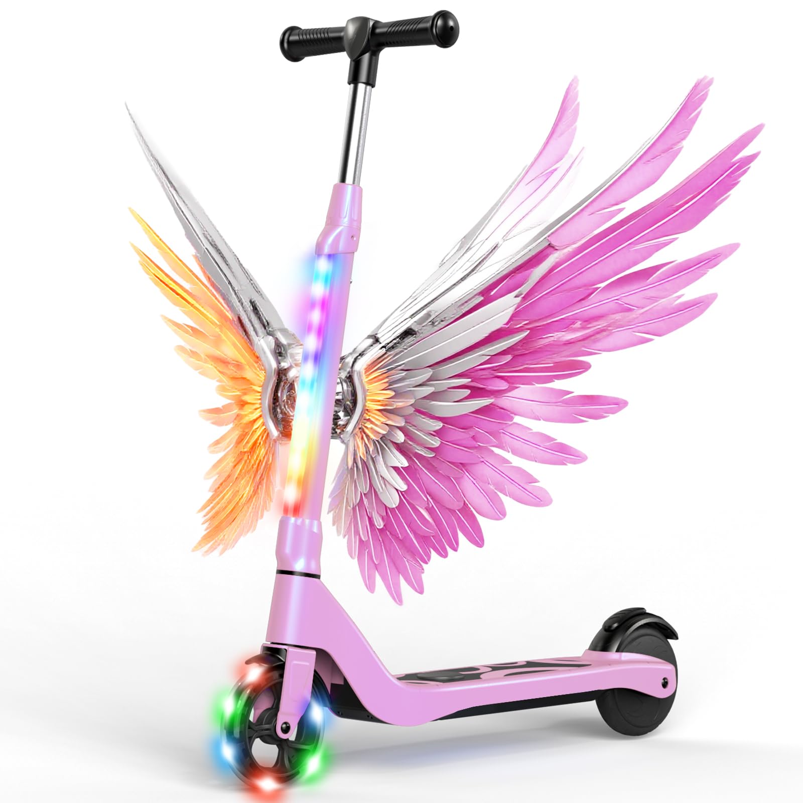 TST Electric Scooter for Kids Ages 6-12 Kick-Start Boost Scooter with Adjustable Height Kid and Teen EScooter with
