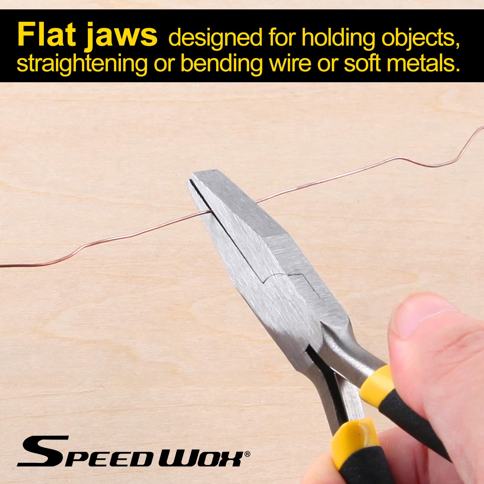 SPEEDWOX Duck Bill Fine Pliers Flat Nose Chain Nose Pliers for Jewelry Making 5 Inches Mini Precision Smooth Flat Jaws Non-slip Damping Handles Small Pliers Jewelry Beading Repair Crafts Tools