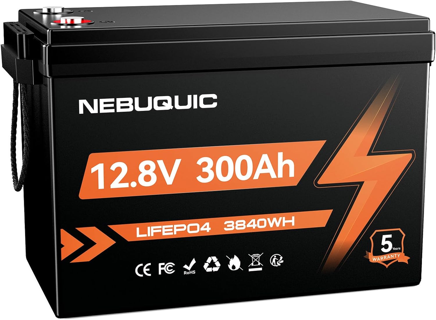 12V 300Ah LiFePO4 Lithium Battery, 200A BMS Deep Cycle Battery, EV Grade A+ Battery Cells, Low-Temp Protection, 12 Volt Lithium Batteries for RV, Truck, Kayak, Solar, Camper