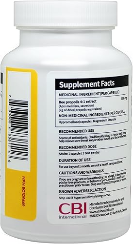 Miniatura 2 de Extracto de propóleo de abeja 41 500 mg, 120 cápsulas vegetales, suministro para 4 meses, sin OMG
