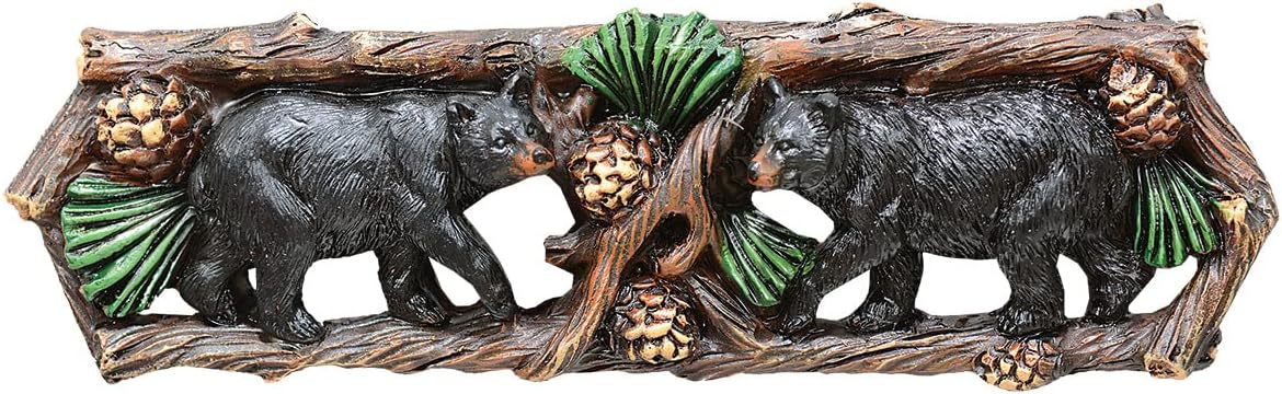 BLACK FOREST DECOR Pinecone Bears Cabinet Pulls - Set of 2