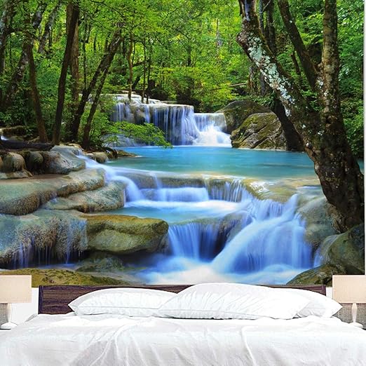 BJYHIYH Wall Tapestry Extra Large Waterfall Nature Tapestry