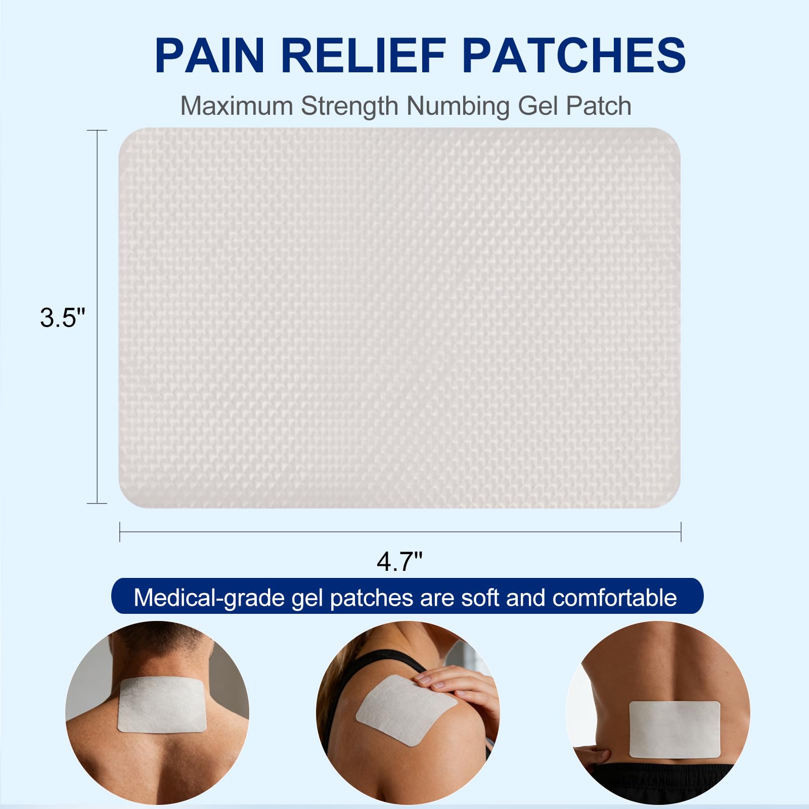 4% Lidocaine Pain Relief Gel Patches,Maximum Strength Topical Analgesic — Amazon image 3