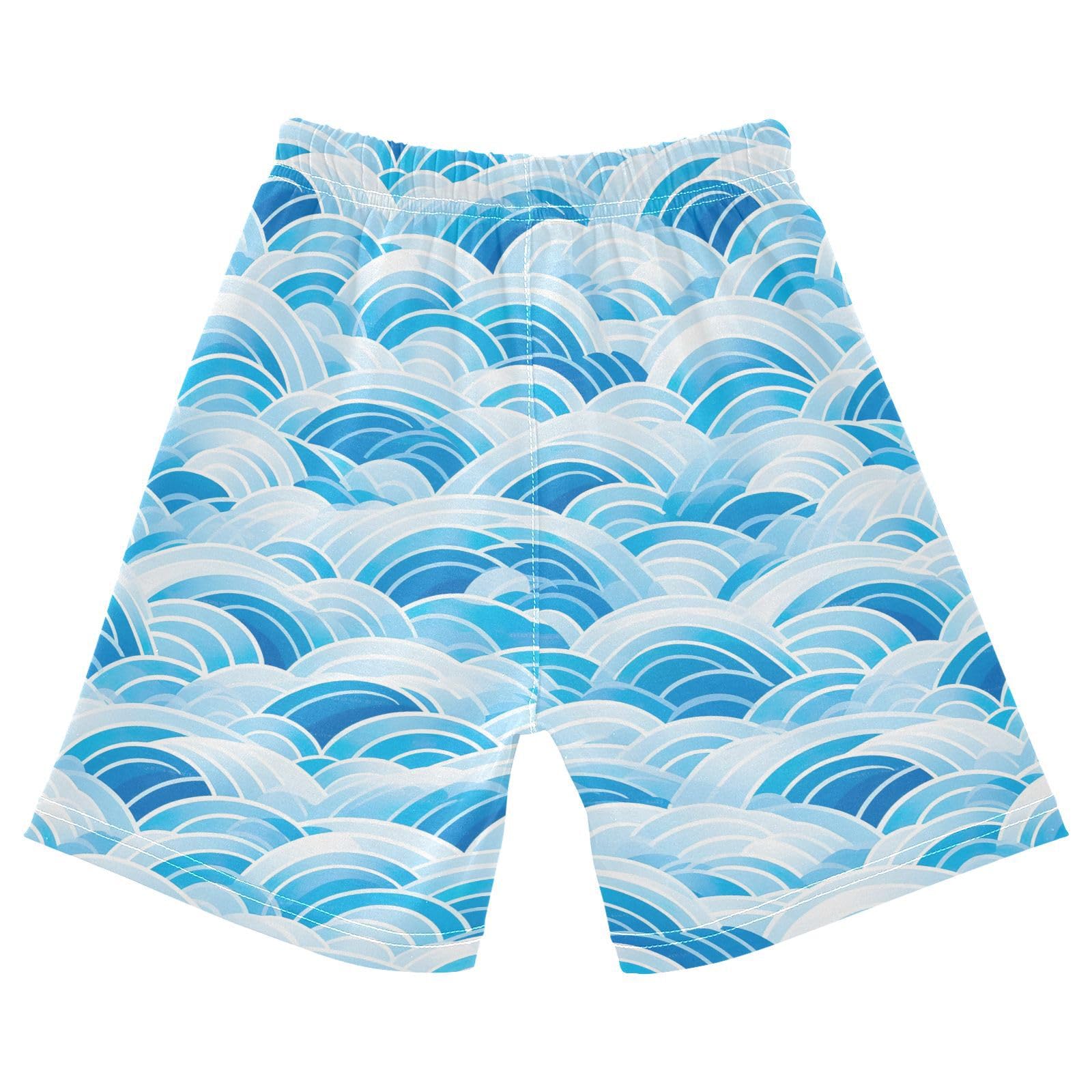 J JOYSAY Ocean Sea Wave Toddler Baby Boy Shorts Athletic Pull On Shorts with Drawstring Elastic Waist Toddler Pants for 2T Boys Child