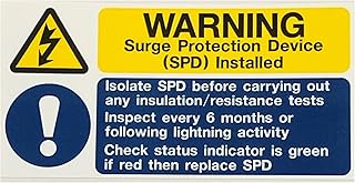 Señales de advertencia - Dispositivo de protección contra sobretensiones - IS10710SA - Vinilo autoadhesivo - Paquete de...