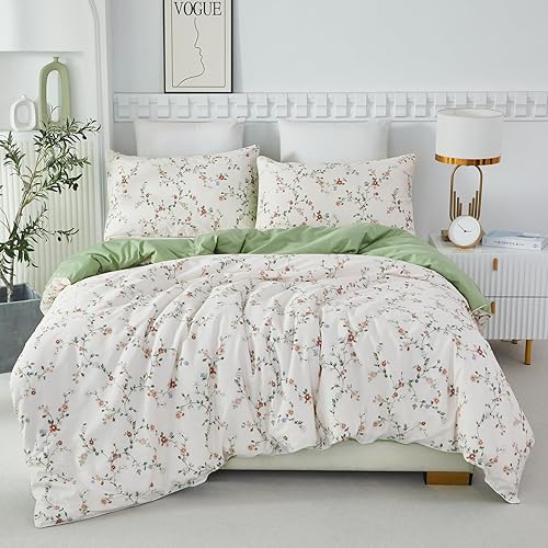 Miniatura 8 de Helthep Funda de edredón tamaño King, 100% algodón de primera calidad 600 hilos, tamaño King (90 x 104 pulgadas), con 2 fundas de almohada (20 x 36