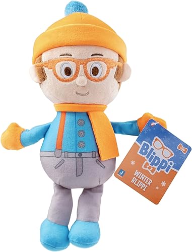 Miniatura 2 de Blippi - Figuras de peluche de Navidad de invierno de 7 pulgadas y muñeco de nieve, juego de 2 unidades, con licencia oficial, auténtico juguete de