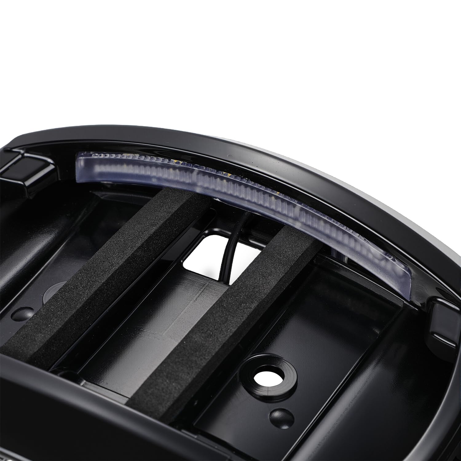 Kit Combinado de Marco de matrícula LED Curvado (Negro)