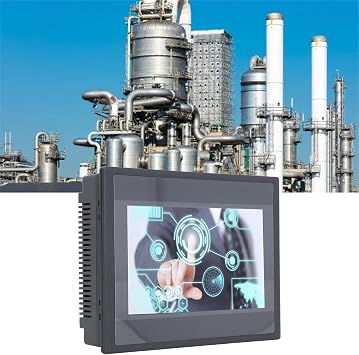 PLC Touch Screen, ABS HMI TFT LCD Screen, 12 Inputs 8 Outputs HMI Display Panel, 7 Inch Resistive Touch Panel for Industrial