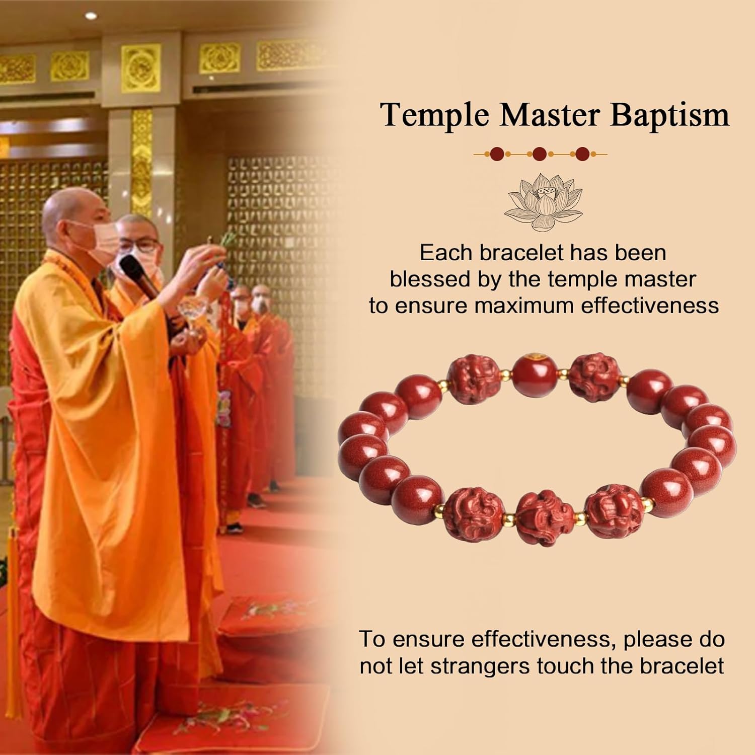 Feng Shui Triple Protection Bracelet for Women,Lucky Chinese Red Cinnabar Zodiac Prayer Bead Bracelet to Attract Wealth or Money,Mother's Day Birthday Christmas Good Luck Jewelry Gigt for Women to Bring Luck Prosperity - Image 4