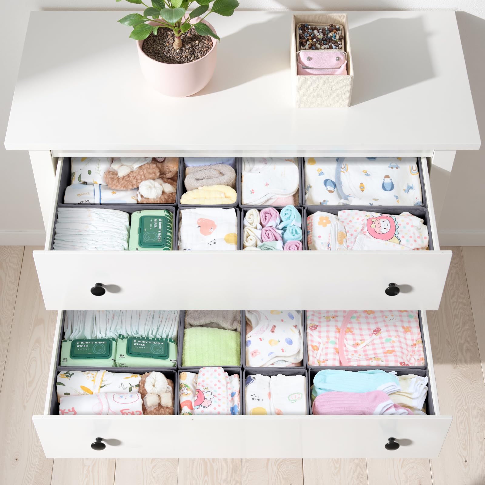 Hemnes Organizador para cajones IKEA (16 Unidades), Color Gris