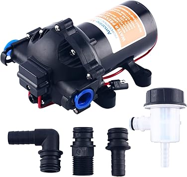 Amarine Made 12v Water Pressure Diaphragm Pump 20 L/min 5.5 Gpm 60 Psi - Caravan/rv/Boat/Marine
