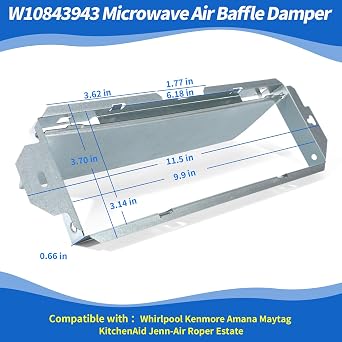 W10843943 Microwave Oven Vent Damper