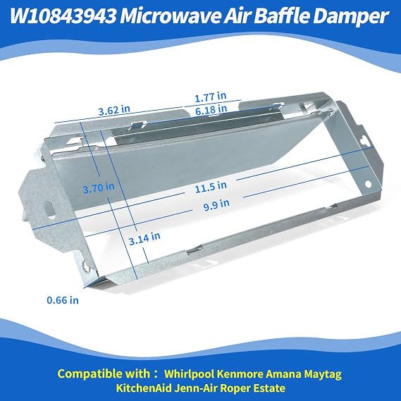 W10843943 Microwave Oven Vent Damper