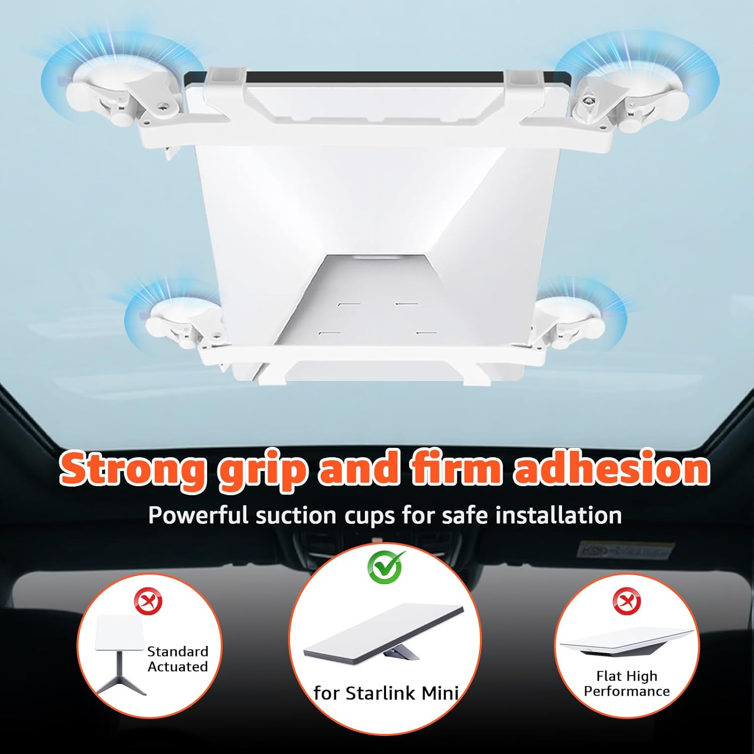 for Starlink Mini Mount Secure Window and Sunroof Mounting Kit with Enhanced Grip,for Starlink Mini Car Mount - for RVs, Boats, and Road etc.