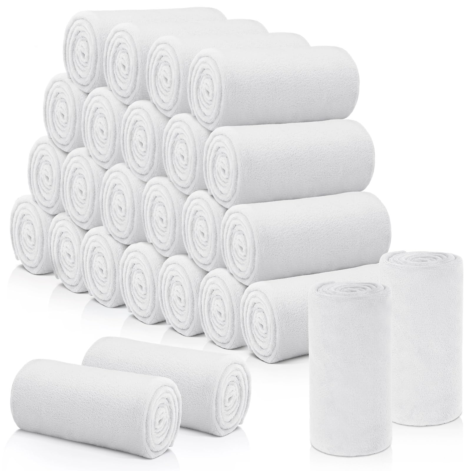 Buryeah 30 coperte in pile morbide, leggere, calde, 127 x 152 cm, morbide, comode, per matrimoni, divano, letto, casa, divano, ufficio, regali (bianco crema)