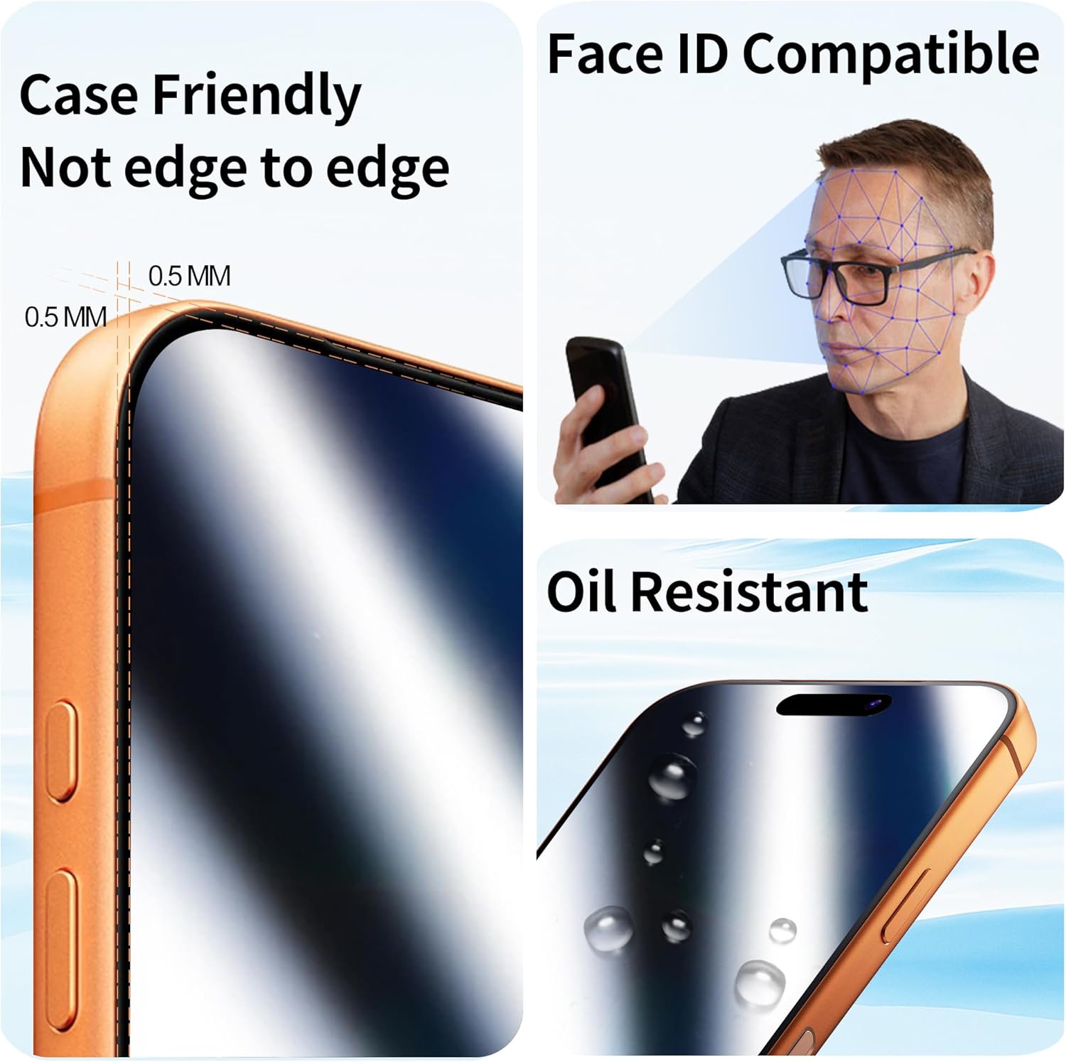 2 Pack Mirror Screen Protector for iPhone 17 Pro Max Privacy Tempered Glass Mirrored Effect Anti-Spy Easy Installation Frame Full Coverage Shatterproof Anti-Scratch Anti-Bubble (6.9 inch Silver)