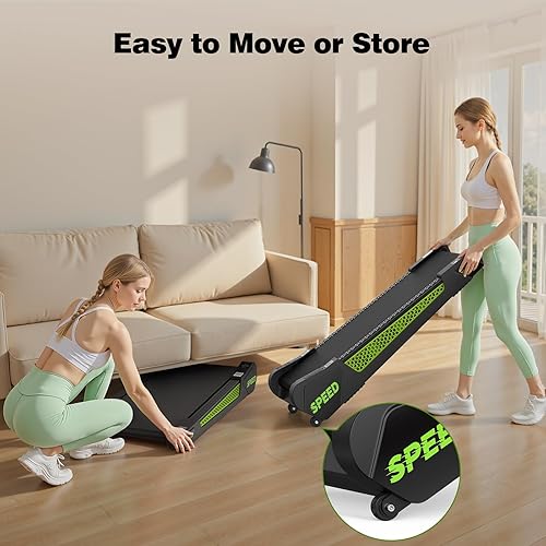 Miniatura 5 de FYC Caminadora plegable ultra silenciosa de 2.5 HP con 5% de inclinación, capacidad de 300 libras, control de aplicación, absorción de impactos de