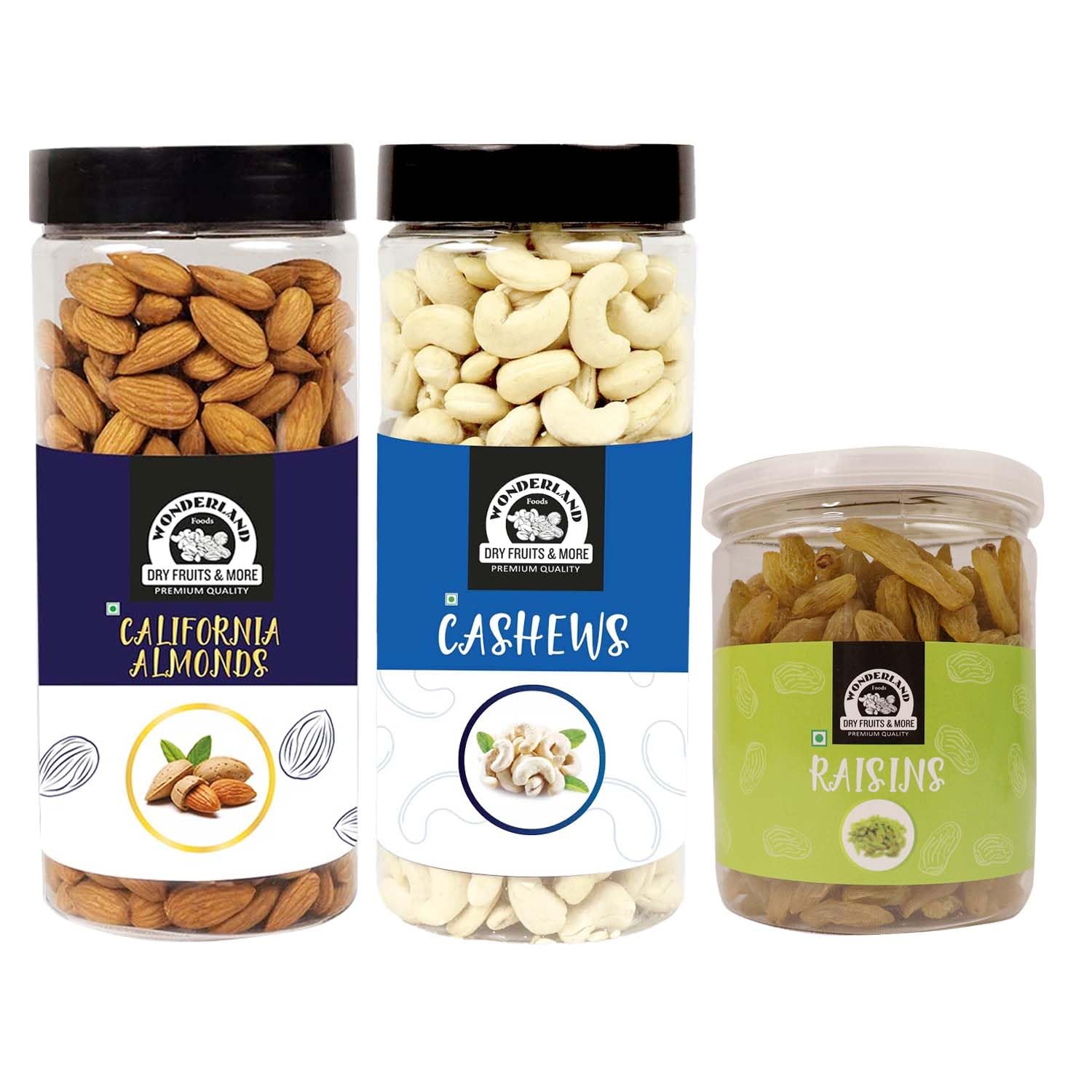 WONDERLAND FOODS (DEVICE) Premium Dry Fruits Combo Pack of (500g Almonds + 500g Cashews +200g Raisins, 1.2 Kg) (B08QVBWRJR) Amazon Price History, Amazon Price Tracker
