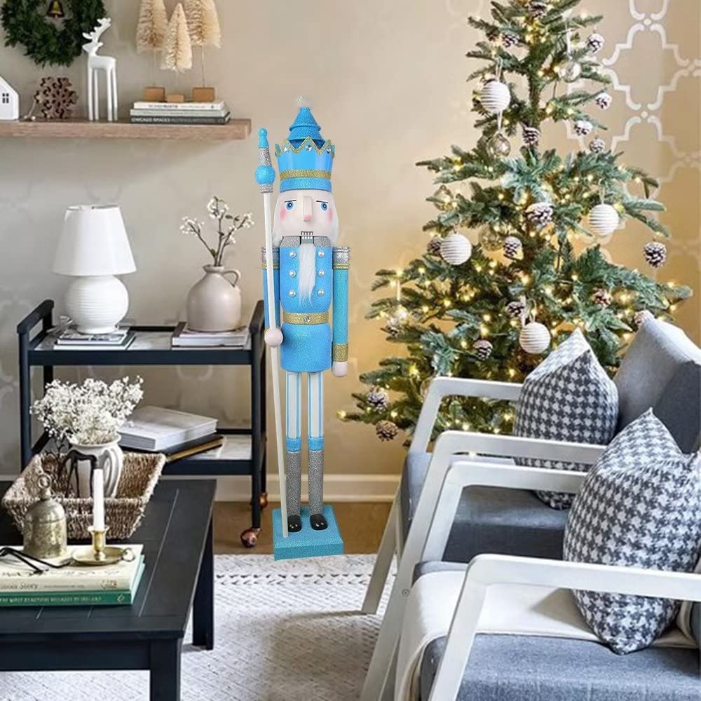 YRK CDL 4 piedi/120 cm/1,2 m di altezza, grande, gigante, in legno di Natale, schiaccianoci e soldato, decorazione per bambola/eventi vetrina, feste di nozze, decorazione per la casa e commerciale