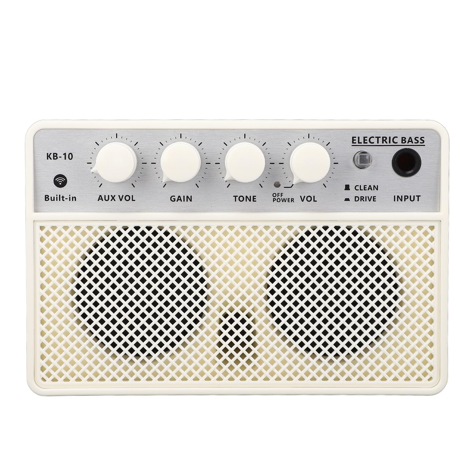 Altavoz de Graves Amplificador de Bajo 10W Recargable Portátil Dual Canal Bluetooth AUX Salida Auriculares Canal Limpio para Práctica y Exteriores