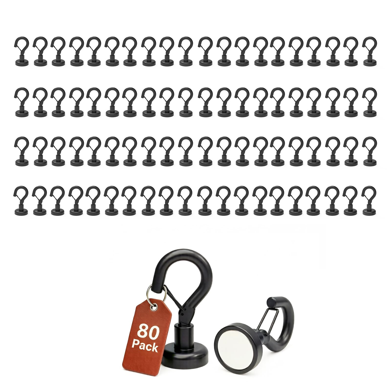 Ant Mag Magnetic Hooks Heavy Duty 22LBS Strong Magnet Snap Hooks 8 Pack — Amazon image 19
