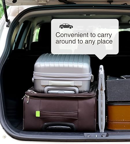 Miniatura 290 de Taburete plegable resistente de alta calidad de 13 pulgadas de altura para adultos, taburete de cocina, jardín, baño, color blanco Blanco,Bicolor