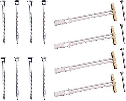 Easy Track RH1004 Hardware Pkg-Pins 16/Screws 8/Covers 8 Closet Storage, 24", Silver
