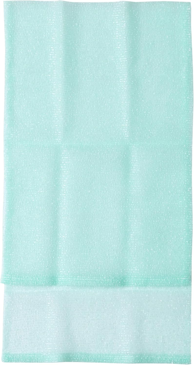Japanese Exfoliating Body Towel (100cm / 40" Long) – Nylon Back Scrubber for Shower, Creates Rich Lather & Quick Drying Washcloth, Made in Japan (Regular, Ice Green) - Image 2