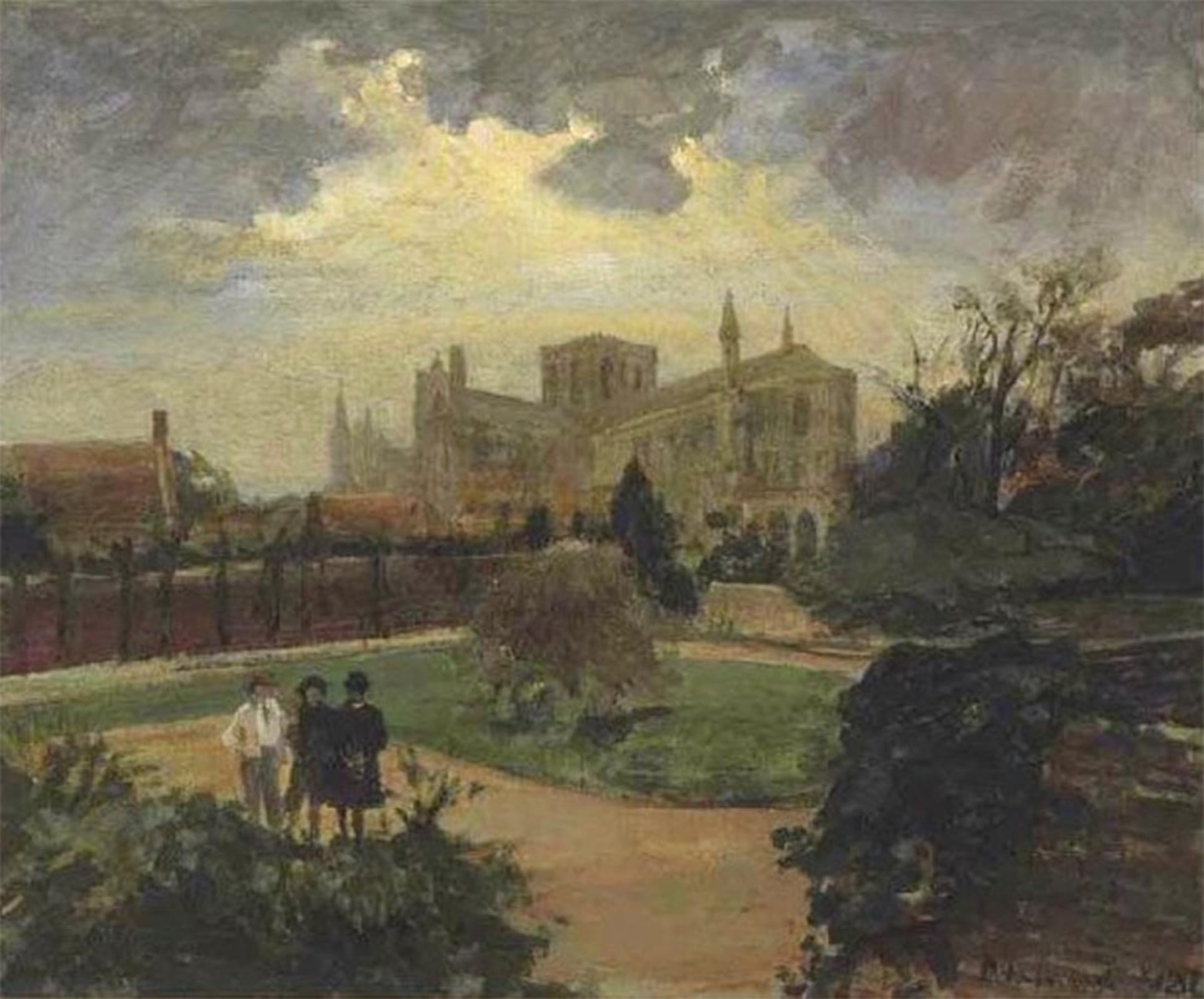 POSTERIIk Famous Print Pop Art Wall Art Graffiti Peterborough Cathedral by Jacques Emile Blanche Art Prints for Home Decor 60x90cm
