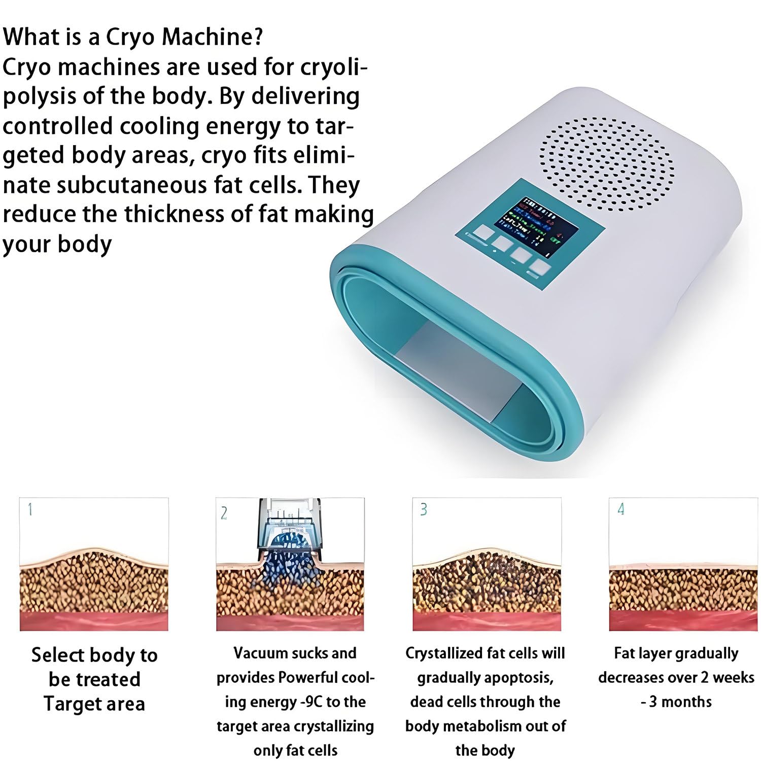 Macchina per Criolipolisi A Casa, Criolipolisi Macchinari Casa, S-istema di Congelamento per Scolpire Il Corpo, Criolipolisi Macchinario Professionale per Dimagrire La Pancia Cosce
