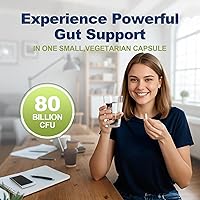 Vista 7 de Probióticos para la Salud Digestiva, 80 Mil Millones de Probióticos CFU, Prebióticos, Postbióticos y Enzimas Digestivas, Cápsulas para la Salud