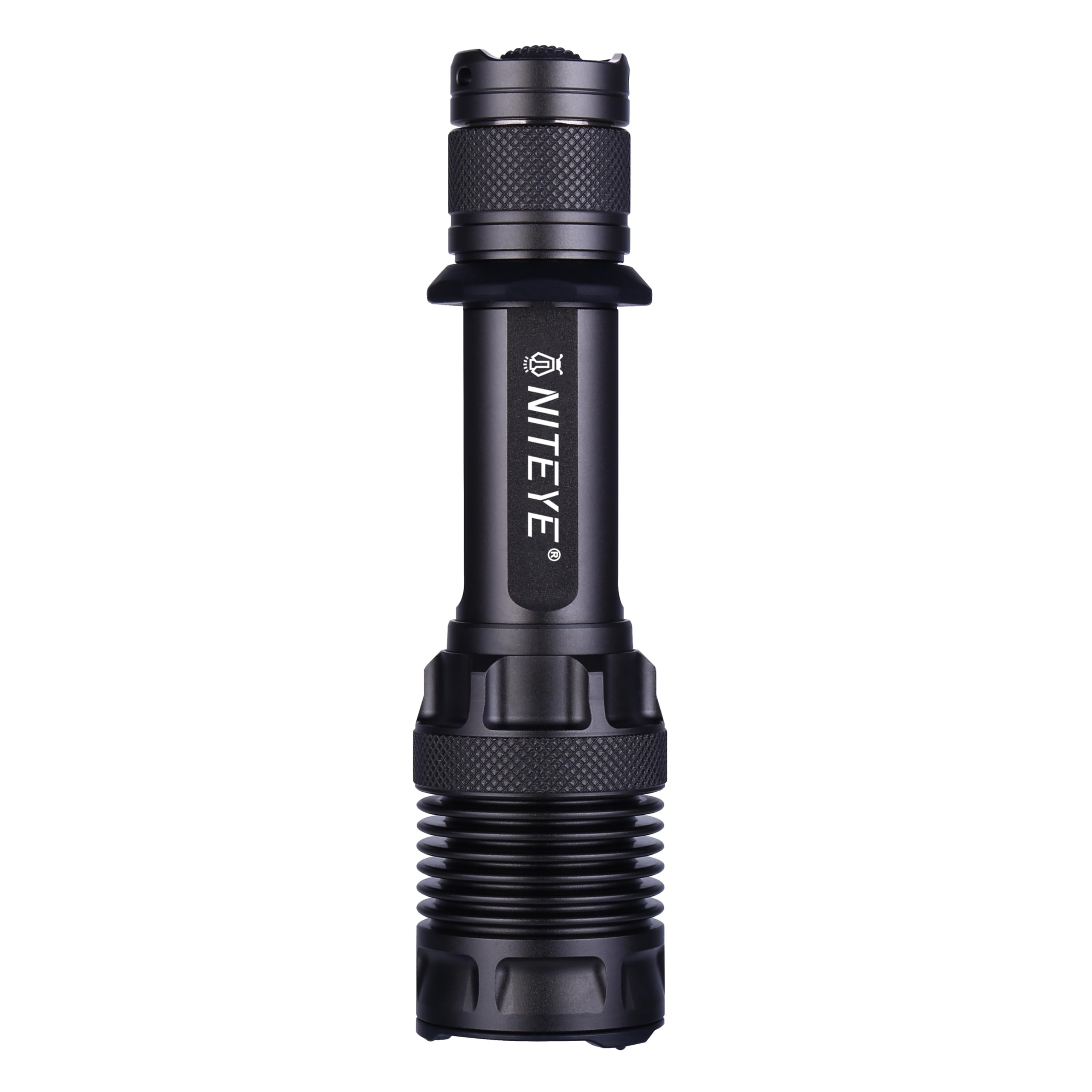 NITEYE by JETBeam M37 Max Tactical Flashlight, Grey, Rechargeable, Aerospace-Grade Aluminium, 5000 Lumens, with 21700 5100mAh Battery, 500 Metres Beam Distance