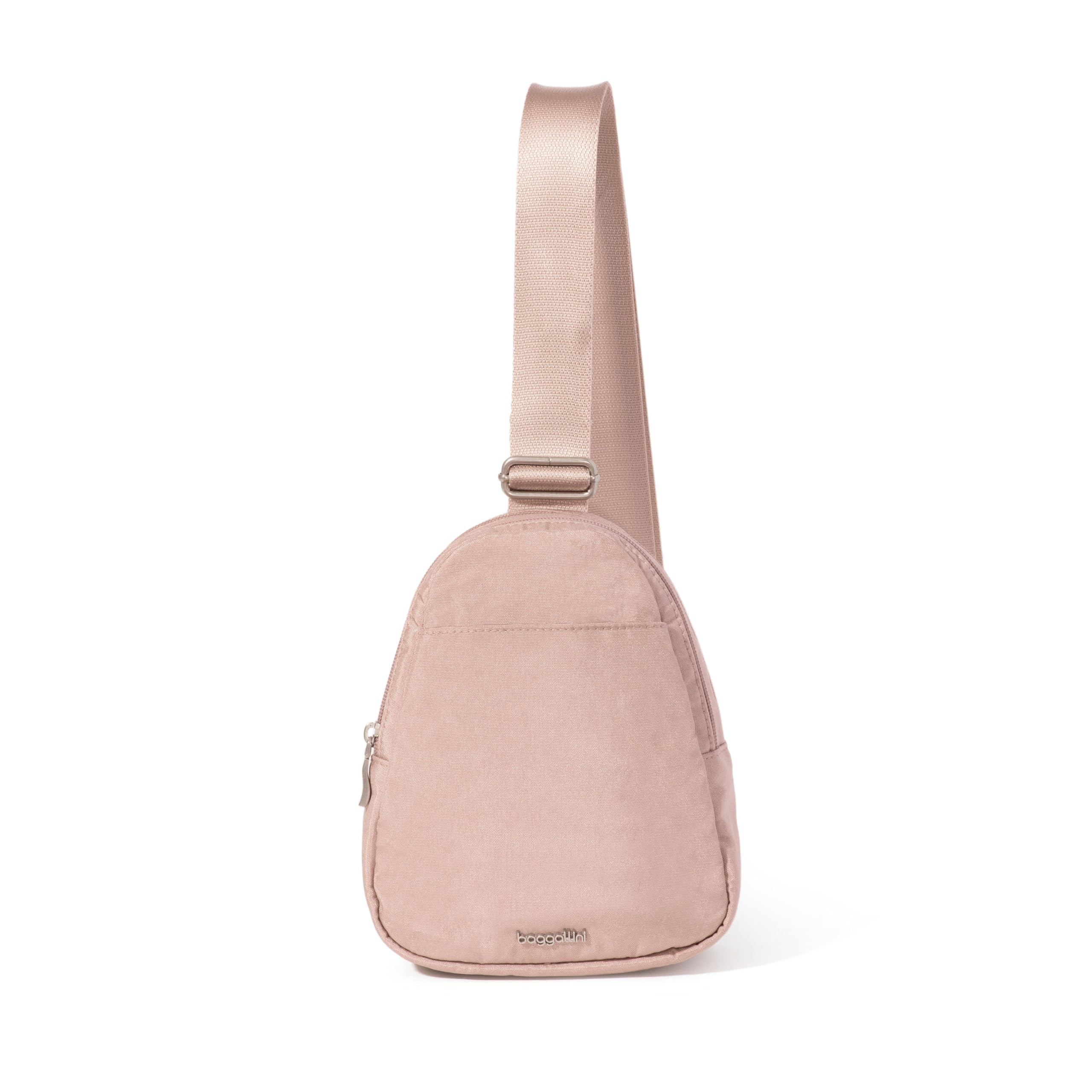 baggallini Double Zip Mini Sling, Blush Shimmer-picture-31