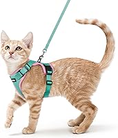 Vista 83 de rabbitgoo Cat Harness and Leash for Walking, Escape Proof Soft Adjustable Vest Harnesses for Cats, Easy Control Breathable Reflective Strips Jacket
