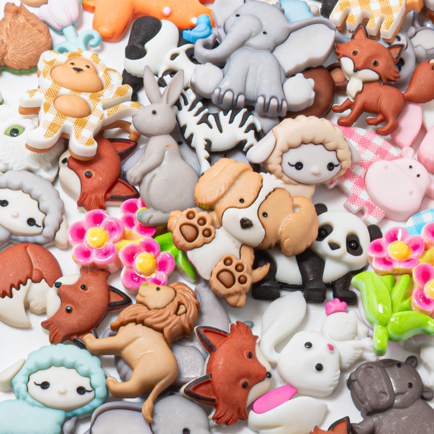 Dress It Up Buttons Animal Babies 12303-12 Pack Bundle,Mixed Colors