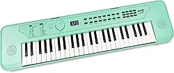 RockJam Teclado de piano USB de 49 teclas com aulas e adesivos para palestras