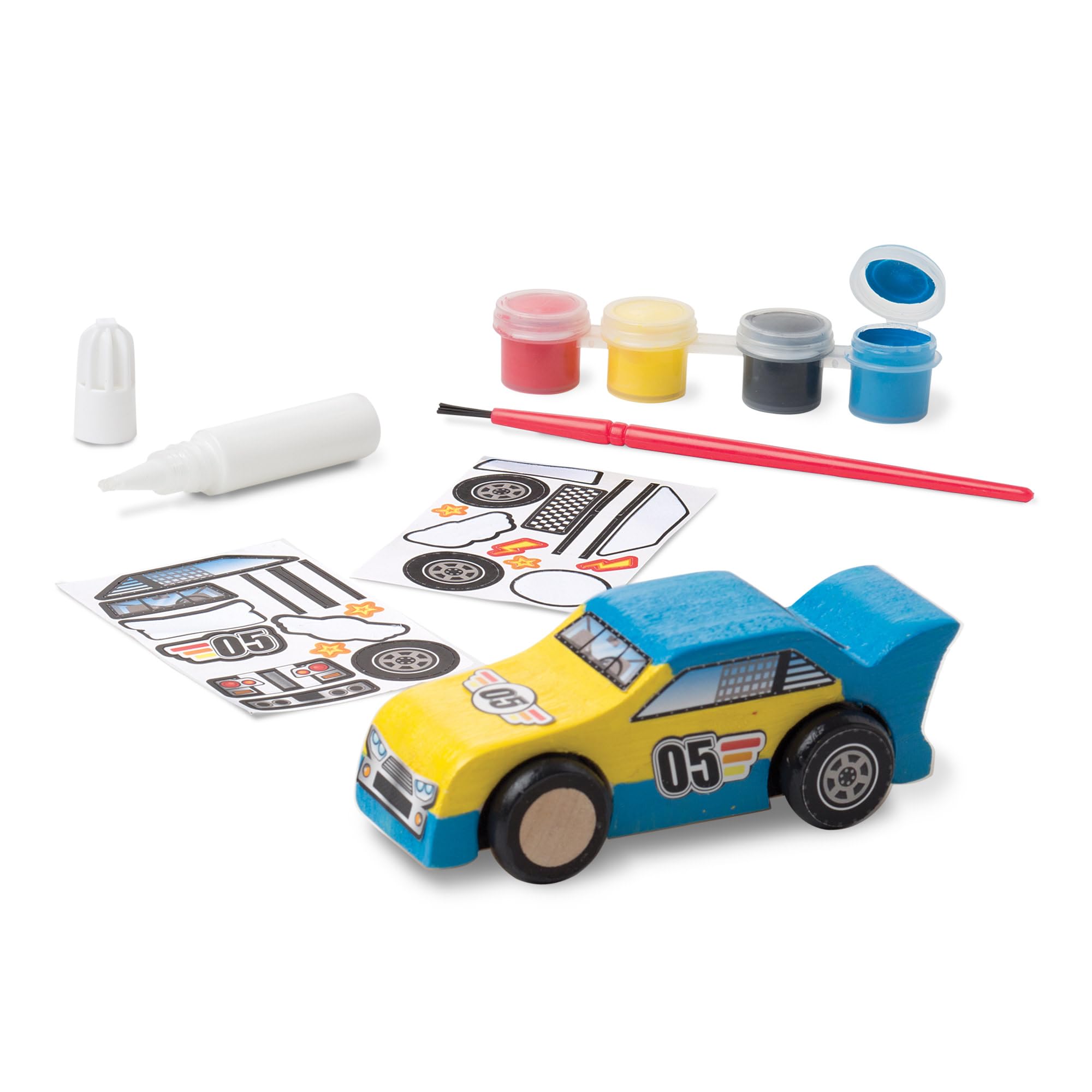 Melissa & Doug Samochód wyścigowy | Sztuka & Rękodzieło | Pretend Play | 3+ | Prezent dla chłopca lub dziewczyny