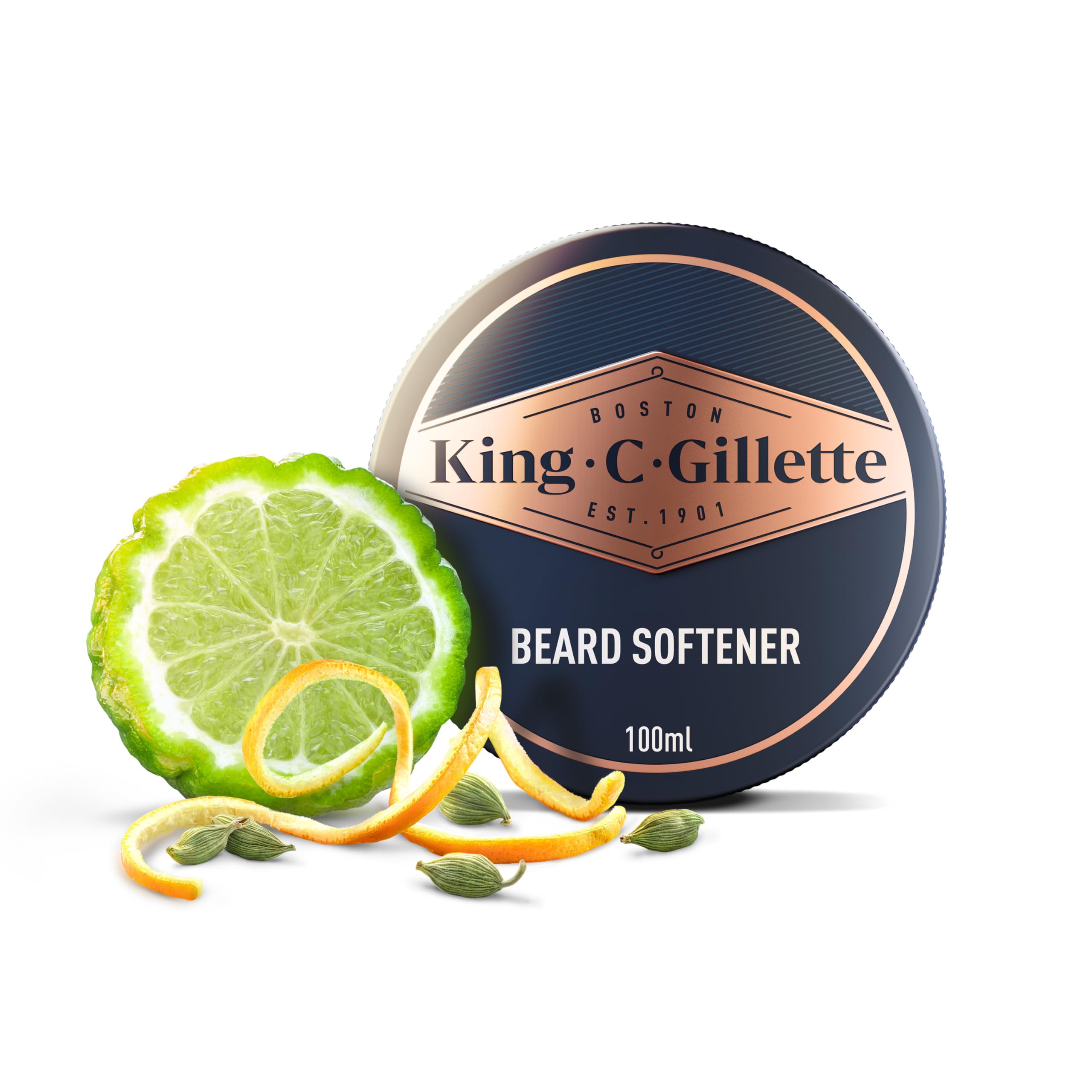 King C. Gillette Bartbalsam für Männer, Leichte und Tiefgreifende Bartpflege mit Dem Charakteristischen Duft von King C. Gillette — 100ml
