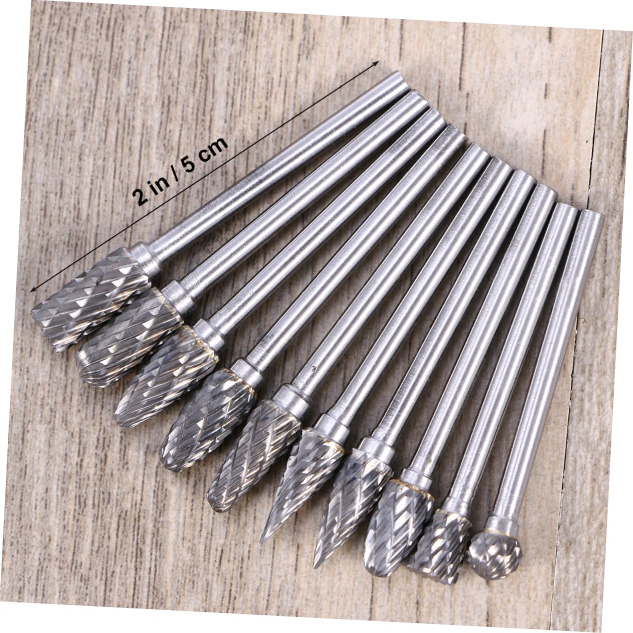 DOITOOL 30pcs Tungsten Carbide Burrs Rotary Tools Double Groove Design for Improved Deburring and Polishing of Nonmetal Suitable for Hardness