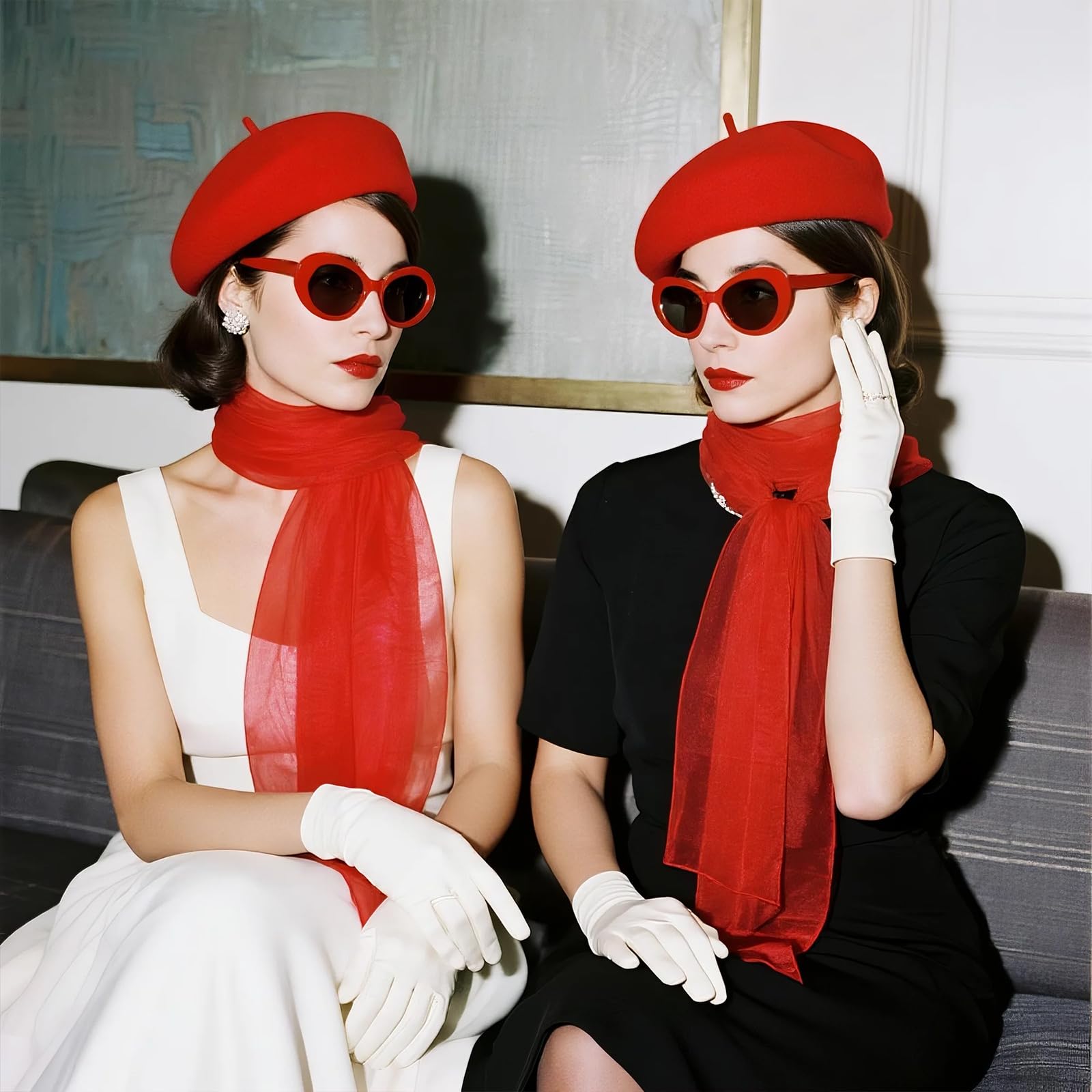 CERCTLA 4 piece French Women Set, 50s Hat Kit - Image 3