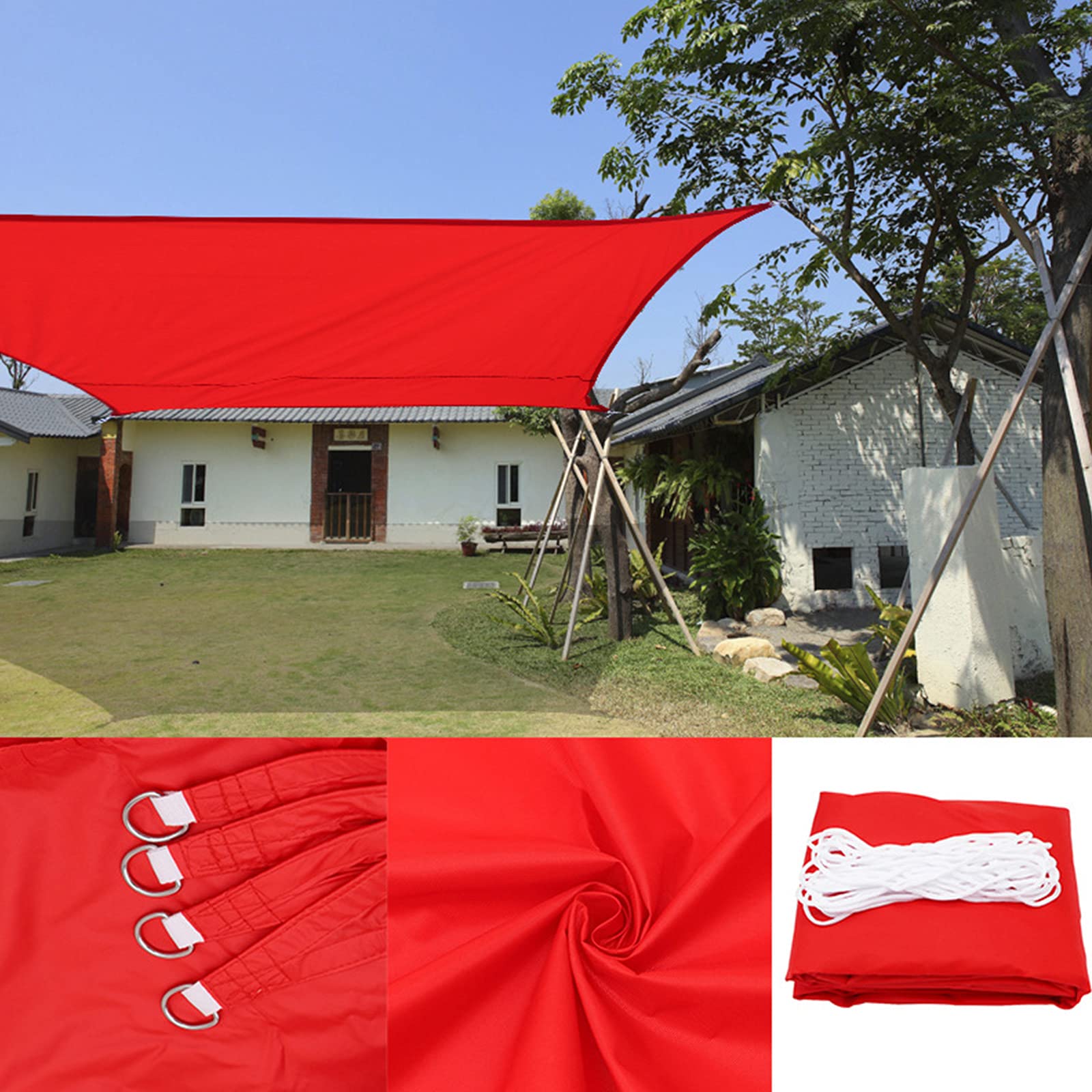 Parasole per esterni, 2,8 x 33,5 m, impermeabile, protezione UV al 98%, perfetta per feste in giardino, corda inclusa