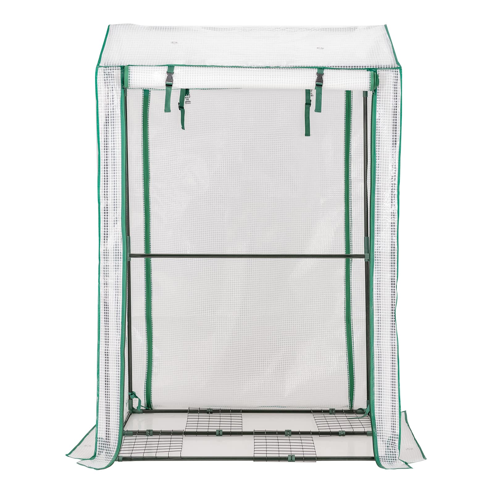 COSTWAY Serre de Jardin 2 Portes Enroulables Zippées (100 x 81 x 150 cm)