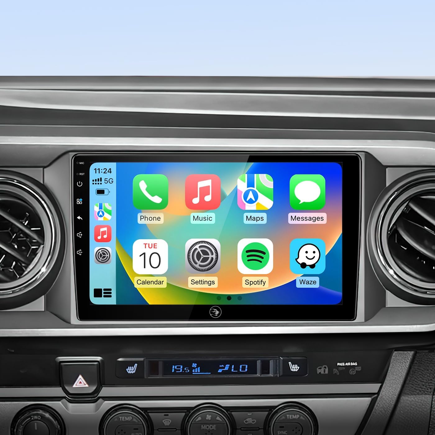 Car Radio for Toyota Tacoma 2016-2023 Stereo, 9" Touch Screen 2+64G Head Unit with CarPlay/Android Auto/GPS Navigation/Bluetooth/FM/HD Backup Camera