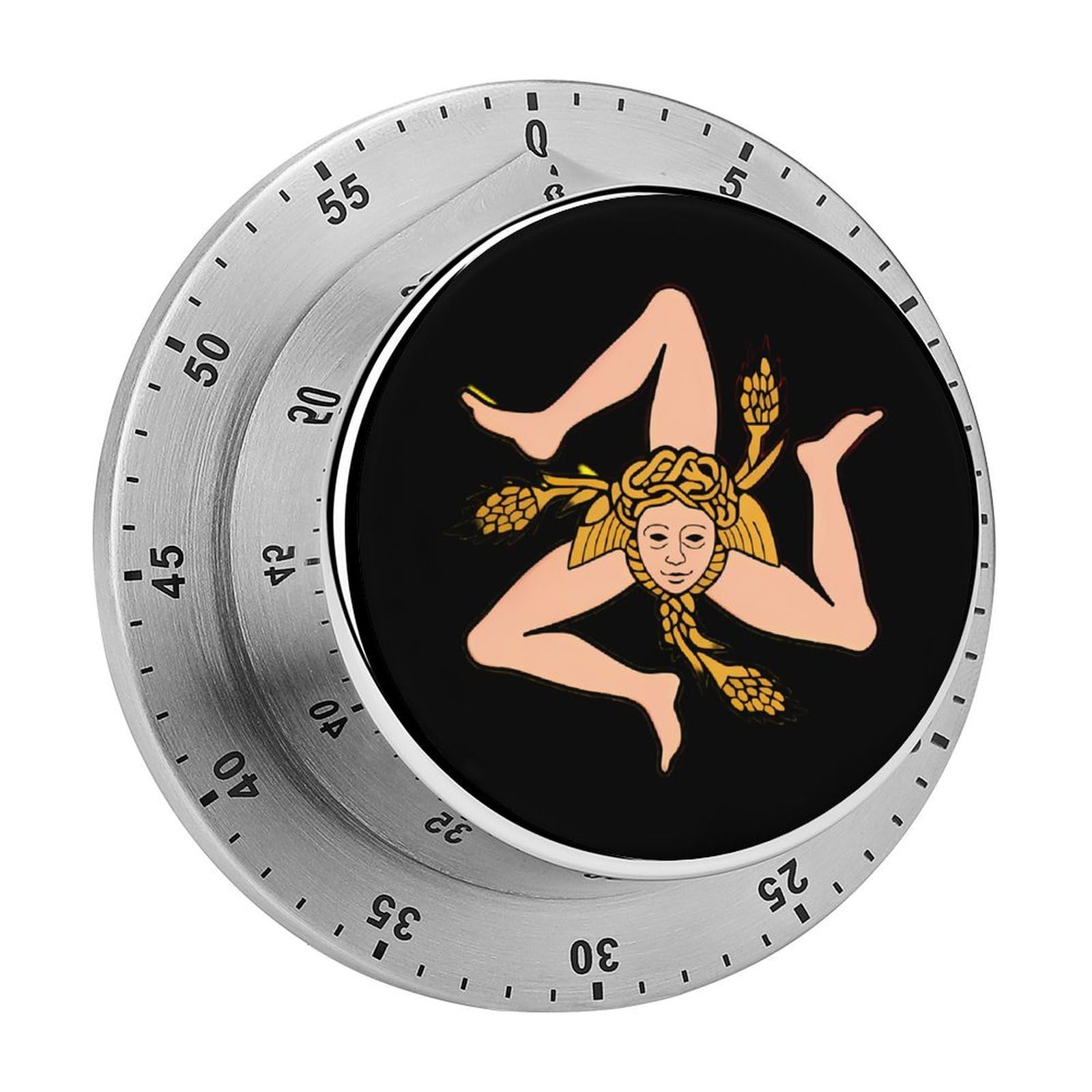 Sicilian Flag Funny Timer 60 Minute Countdown Timer Mechanical Time Management Tool for Kitchen Work