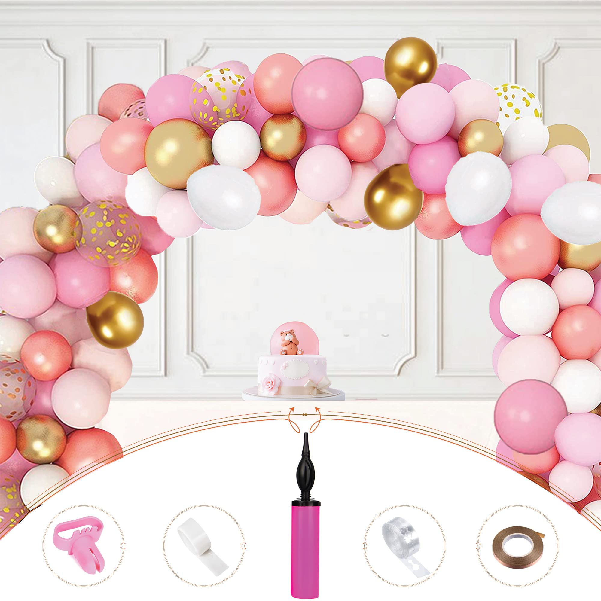 Buy Balloon Arch Kit Birthday Balloons with Balloon Pump Party