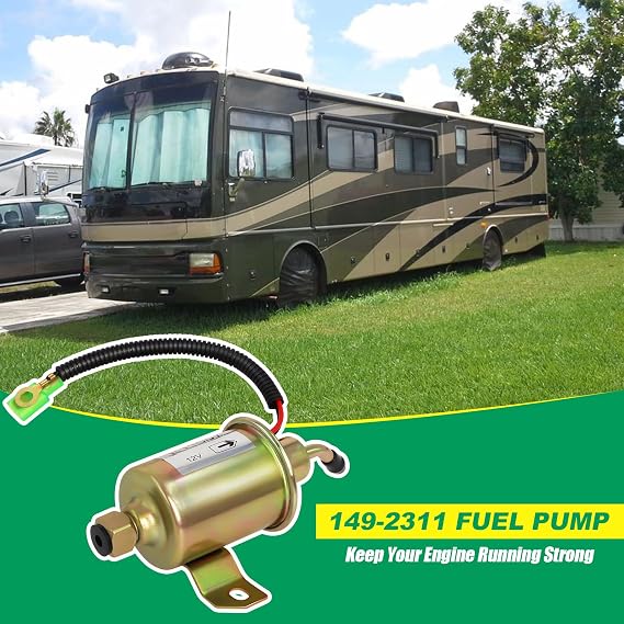 Podoy 149-2311 Fuel Pump Compatible with Onan Cummins Generator 4KW Microlite MicroQuiet 4000 4Kw RV A029F889 E11007 149-2311-02 149231101 149-2311-01 12V Fuel Gas Pump