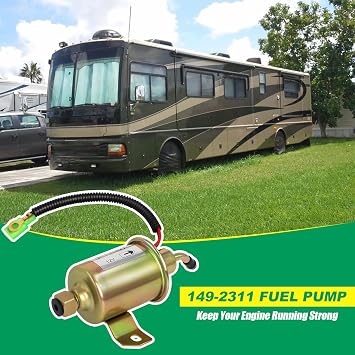 Podoy 149-2311 Fuel Pump Compatible with Onan Cummins Generator 4KW Microlite MicroQuiet 4000 4Kw RV A029F889 E11007 149-2311-02 149231101 149-2311-01 12V Fuel Gas Pump
