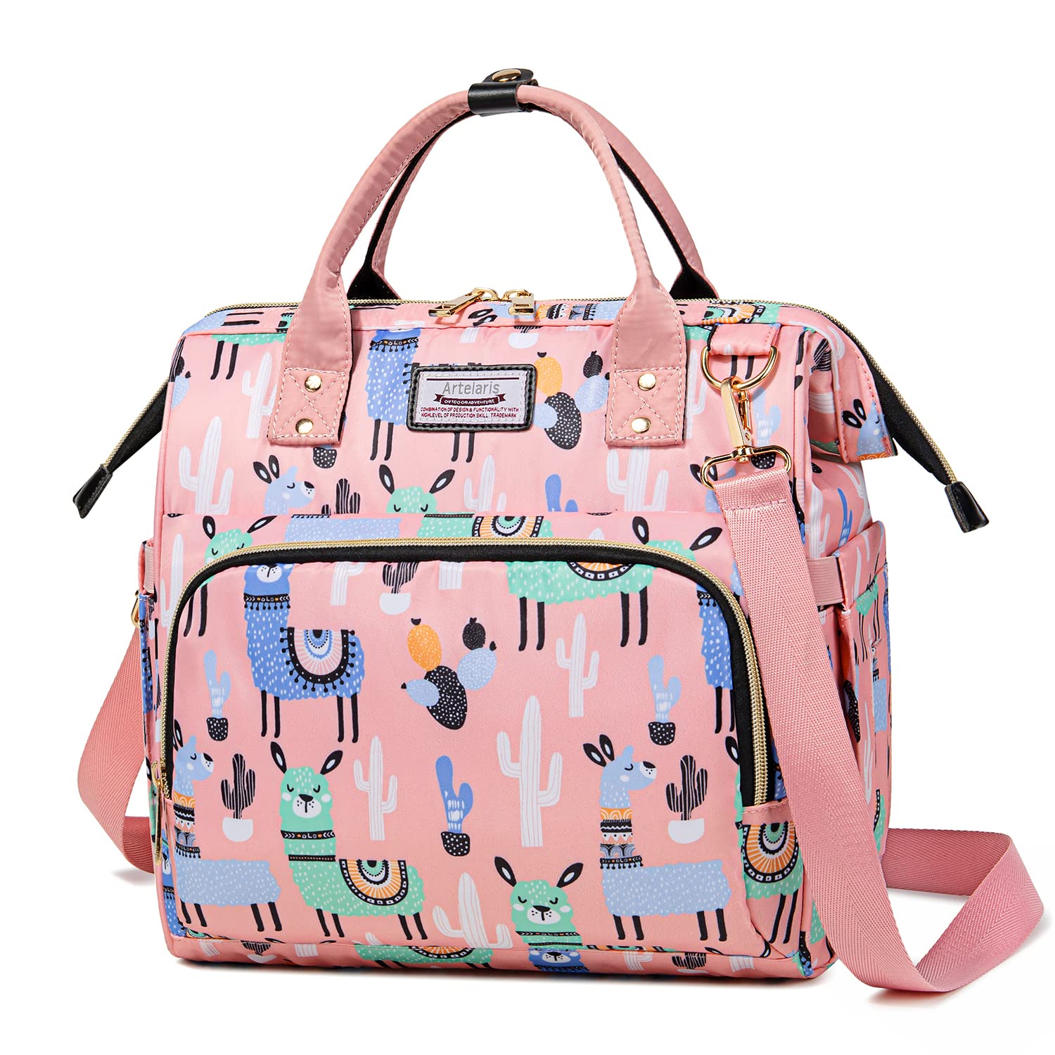 Lunch Bags for Women, Cute Floral Lunch Bag, Insulated Lunch Tote for Work, Adult Reusable Large Leak Proof Lunch Box Cooler Bag, Lunch Purse with Side Pockets and Shoulder Strap for Picnic School